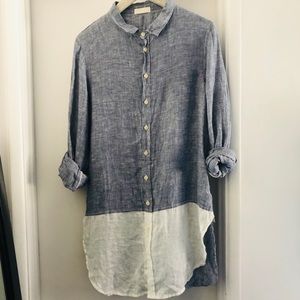 CP SHADE top 100% linen chambray